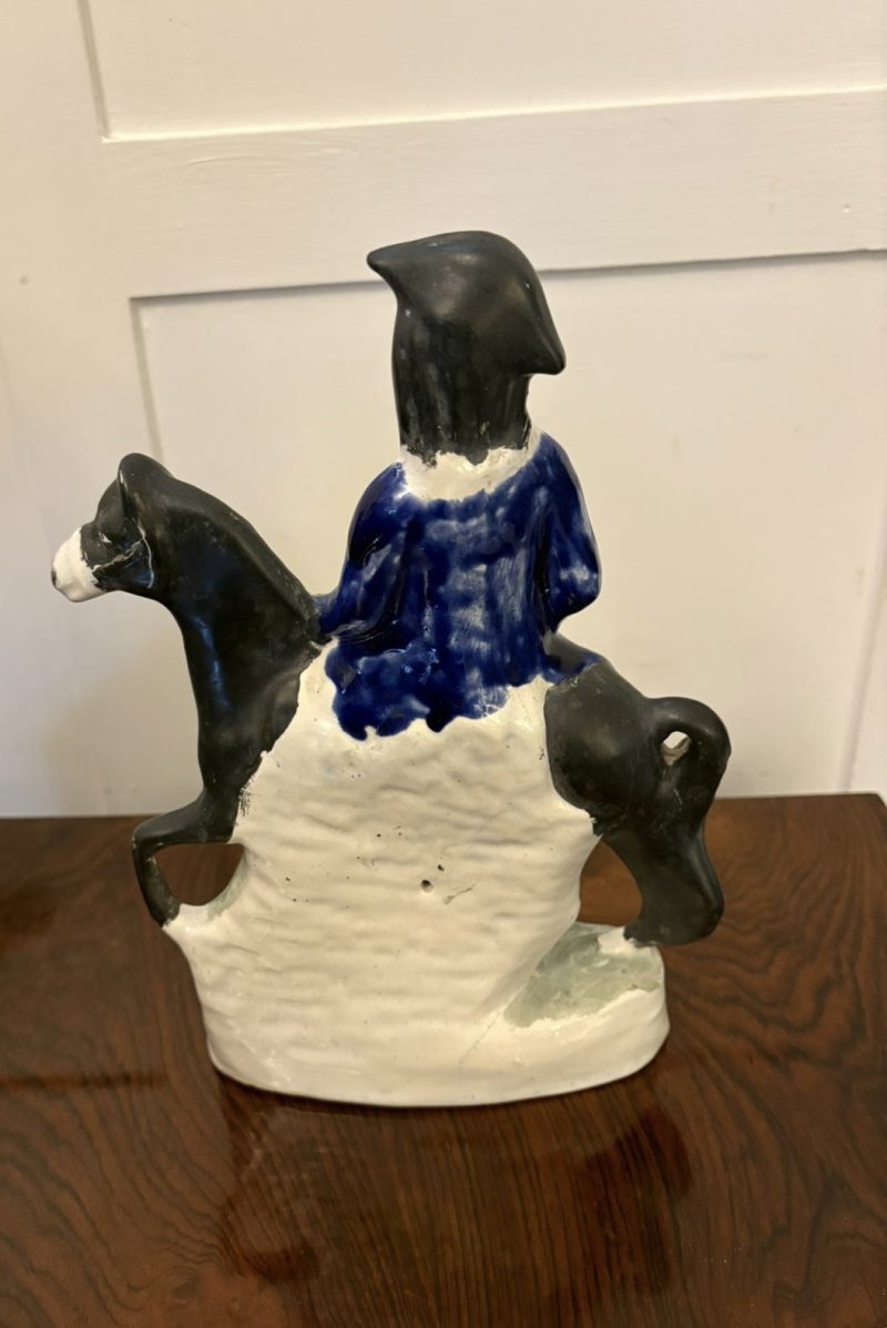 Antique Staffordshire Figure of Dick Turpin on Horseback - Image 5